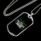 Show Your Strength Here Hunting Necklace Stainless Steel or 18k Gold Dog Tag 24"-Express Your Love Gifts