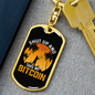 Shut Up and Take My Bitcoin Crypto Keychain Stainless Steel or 18k Gold Dog Tag Keyring-Express Your Love Gifts