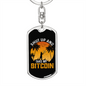 Shut Up and Take My Bitcoin Crypto Keychain Stainless Steel or 18k Gold Dog Tag Keyring-Express Your Love Gifts