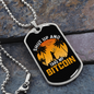 Shut Up and Take My Bitcoin Crypto Necklace Stainless Steel or 18k Gold Dog Tag 24" Chain-Express Your Love Gifts