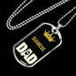 Siamese Cat Dad Necklace Stainless Steel or 18k Gold Dog Tag 24" Chain-Express Your Love Gifts