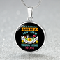 Siberian Huskie Mom Circle Necklace Stainless Steel or 18k Gold 18-22"-Express Your Love Gifts