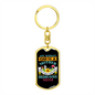 Siberian Huskie Mom Keychain Stainless Steel or 18k Gold Dog Tag Keyring-Express Your Love Gifts