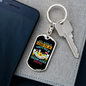 Siberian Huskie Mom Keychain Stainless Steel or 18k Gold Dog Tag Keyring-Express Your Love Gifts