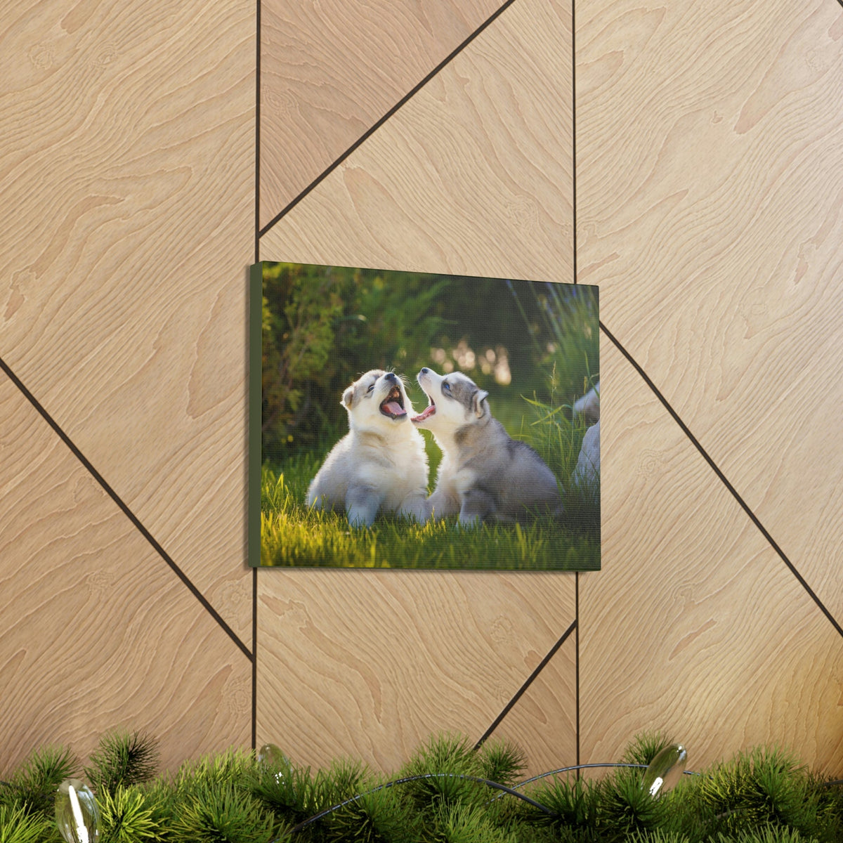 Scripture Walls Siberian Husky Couple Siberian Husky Couple Print Animal Wall Art Wildlife Canvas Prints Wall Art Ready to Hang Unframed-Express Your Love Gifts