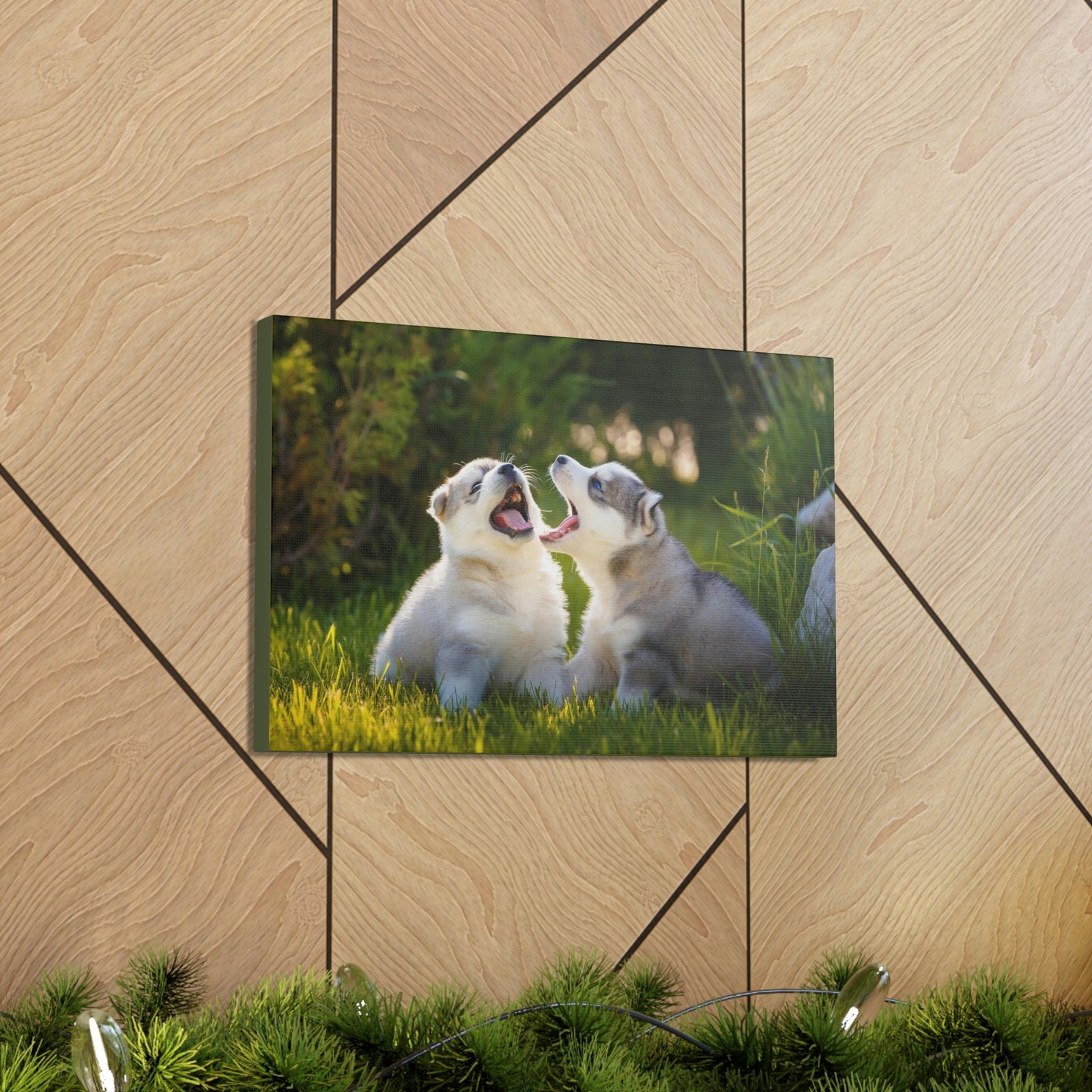 Scripture Walls Siberian Husky Couple Siberian Husky Couple Print Animal Wall Art Wildlife Canvas Prints Wall Art Ready to Hang Unframed-Express Your Love Gifts
