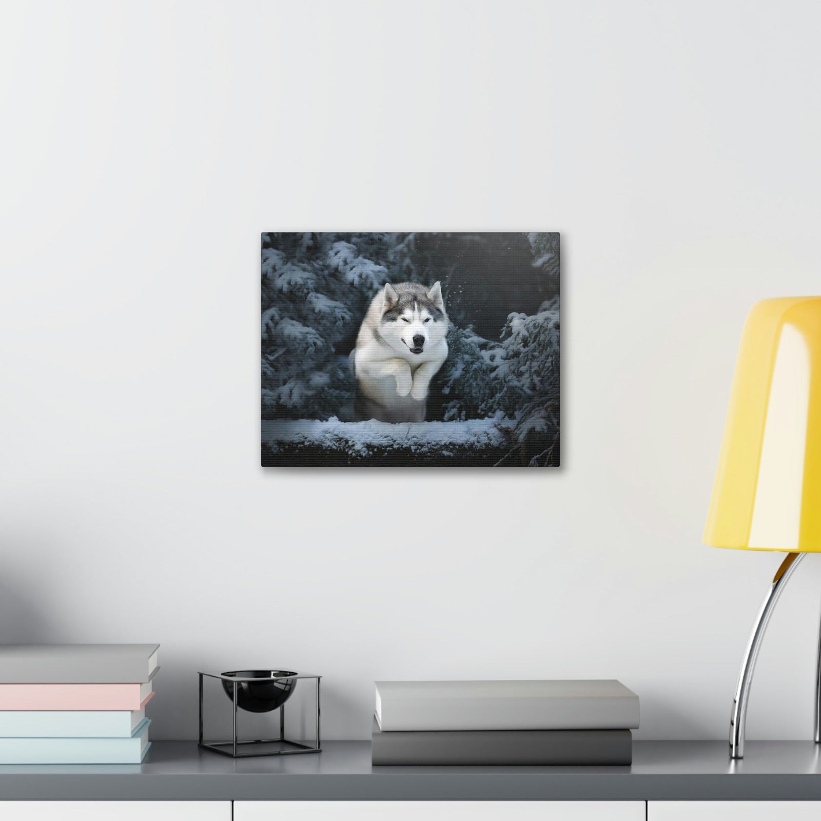 Scripture Walls Siberian Husky Hunting Siberian Husky on Hunt Print Animal Wall Art Wildlife Canvas Prints Wall Art Ready to Hang Unframed-Express Your Love Gifts