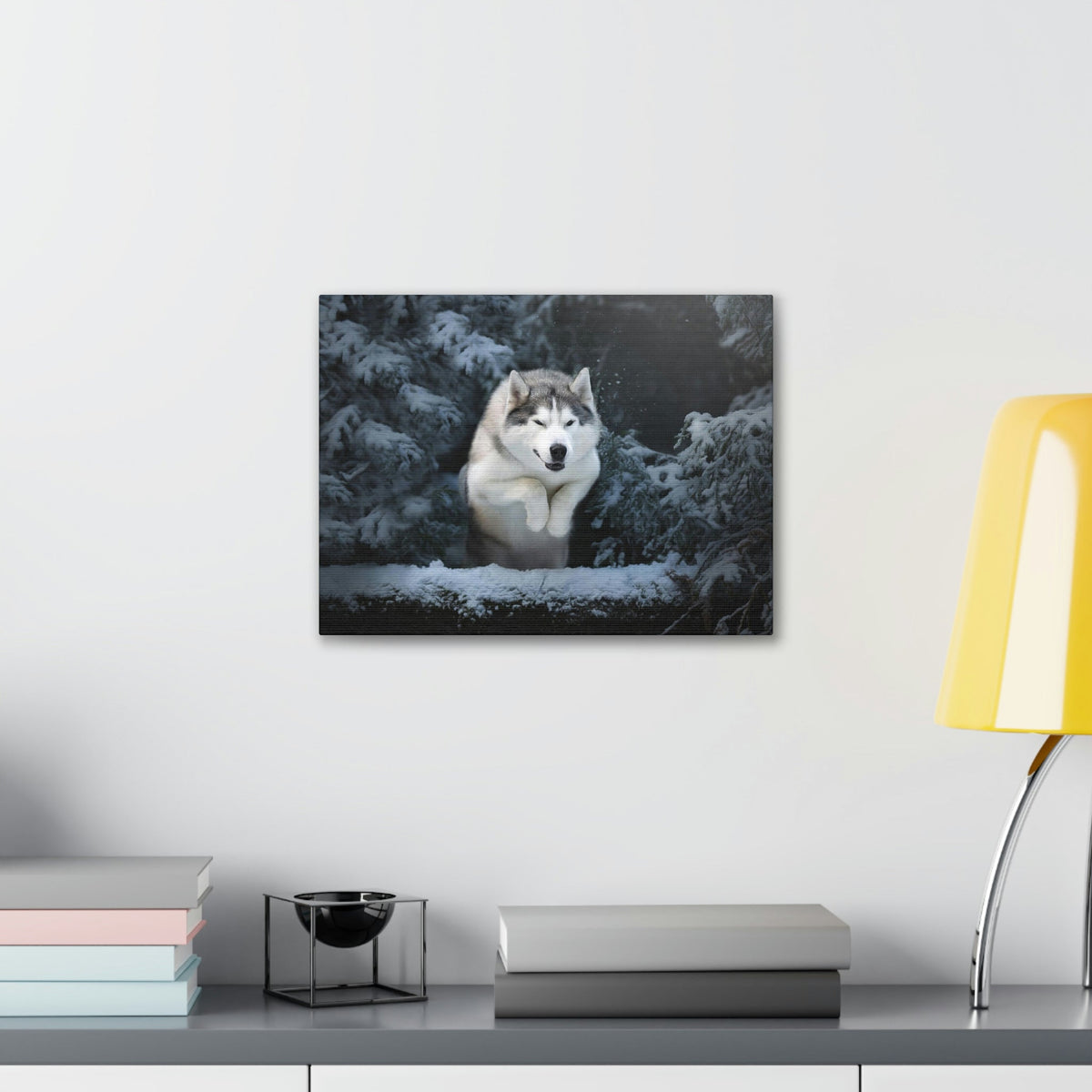 Scripture Walls Siberian Husky Hunting Siberian Husky on Hunt Print Animal Wall Art Wildlife Canvas Prints Wall Art Ready to Hang Unframed-Express Your Love Gifts