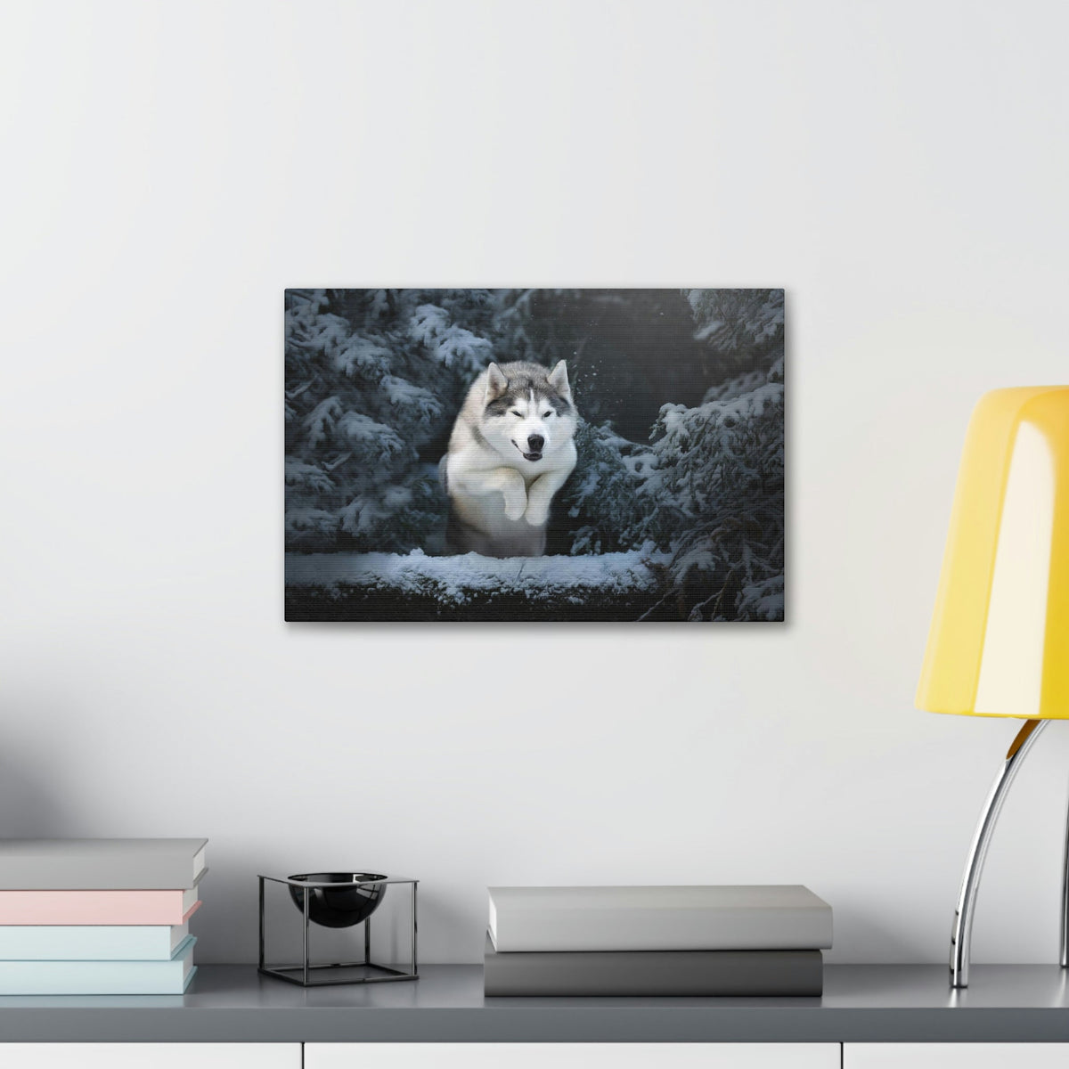 Scripture Walls Siberian Husky Hunting Siberian Husky on Hunt Print Animal Wall Art Wildlife Canvas Prints Wall Art Ready to Hang Unframed-Express Your Love Gifts