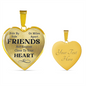 Side By Side Necklace Stainless Steel or 18k Gold Heart 18-22"-Express Your Love Gifts