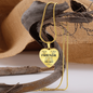 Side By Side Necklace Stainless Steel or 18k Gold Heart 18-22"-Express Your Love Gifts