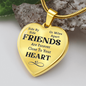 Side By Side Necklace Stainless Steel or 18k Gold Heart 18-22"-Express Your Love Gifts