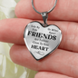 Side By Side Necklace Stainless Steel or 18k Gold Heart 18-22"-Express Your Love Gifts