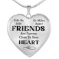 Side By Side Necklace Stainless Steel or 18k Gold Heart 18-22"-Express Your Love Gifts