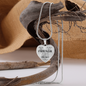 Side By Side Necklace Stainless Steel or 18k Gold Heart 18-22"-Express Your Love Gifts