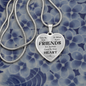 Side By Side Necklace Stainless Steel or 18k Gold Heart 18-22"-Express Your Love Gifts