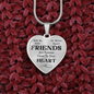 Side By Side Necklace Stainless Steel or 18k Gold Heart 18-22"-Express Your Love Gifts