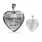 Side By Side Necklace Stainless Steel or 18k Gold Heart 18-22"-Express Your Love Gifts