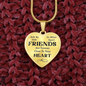 Side By Side Necklace Stainless Steel or 18k Gold Heart 18-22"-Express Your Love Gifts