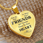 Side By Side Necklace Stainless Steel or 18k Gold Heart 18-22"-Express Your Love Gifts