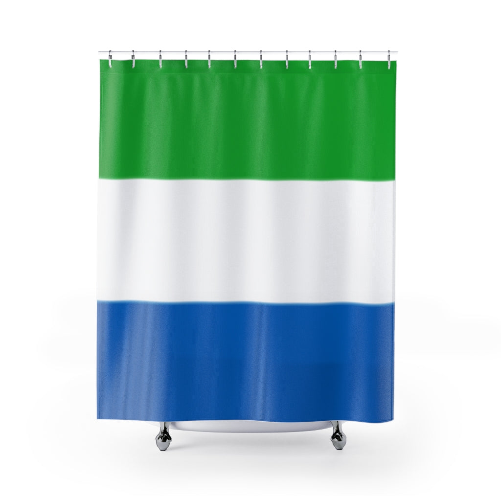 Sierra Leone Flag Stylish Design 71" x 74" Elegant Waterproof Shower Curtain for a Spa-like Bathroom Paradise Exceptional Craftsmanship-Express Your Love Gifts