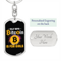 Silly Boys Crypto Keychain Stainless Steel or 18k Gold Dog Tag Keyring-Express Your Love Gifts