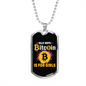 Silly Boys Crypto Necklace Stainless Steel or 18k Gold Dog Tag 24" Chain-Express Your Love Gifts