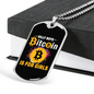 Silly Boys Crypto Necklace Stainless Steel or 18k Gold Dog Tag 24" Chain-Express Your Love Gifts
