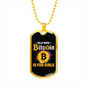 Silly Boys Crypto Necklace Stainless Steel or 18k Gold Dog Tag 24" Chain-Express Your Love Gifts