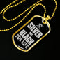 Silver Black For Life Raider Dog Tag Stainless Steel or 18k Gold 24" Chain-Express Your Love Gifts