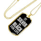 Silver Black For Life Raider Dog Tag Stainless Steel or 18k Gold 24" Chain-Express Your Love Gifts