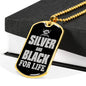 Silver Black For Life Raider Dog Tag Stainless Steel or 18k Gold 24" Chain-Express Your Love Gifts