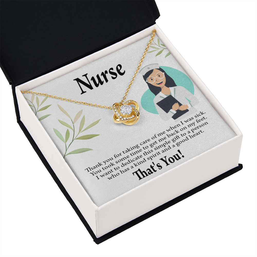 Simple Thank You Healthcare Medical Worker Nurse Appreciation Gift Infinity Knot Necklace Message Card-Express Your Love Gifts