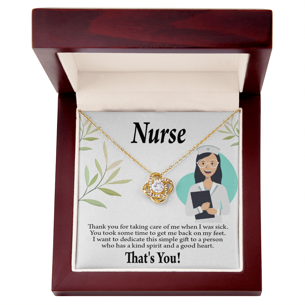 Simple Thank You Healthcare Medical Worker Nurse Appreciation Gift Infinity Knot Necklace Message Card-Express Your Love Gifts