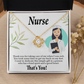 Simple Thank You Healthcare Medical Worker Nurse Appreciation Gift Infinity Knot Necklace Message Card-Express Your Love Gifts