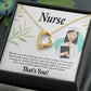 Simple Thank You Healthcare Medical Worker Nurse Appreciation Gift Nurse Forever Necklace w Message Card-Express Your Love Gifts