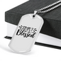 Simply Blessed Christian Necklace Stainless Steel or 18k Gold Dog Tag 24" Chain-Express Your Love Gifts