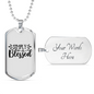 Simply Blessed Christian Necklace Stainless Steel or 18k Gold Dog Tag 24" Chain-Express Your Love Gifts
