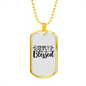 Simply Blessed Christian Necklace Stainless Steel or 18k Gold Dog Tag 24" Chain-Express Your Love Gifts