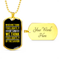 Sin Think Lightly Christian Necklace Stainless Steel or 18k Gold Dog Tag 24" Chain-Express Your Love Gifts