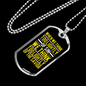 Sin Think Lightly Christian Necklace Stainless Steel or 18k Gold Dog Tag 24" Chain-Express Your Love Gifts