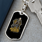 Single Track Cycling Keychain Stainless Steel or 18k Gold Dog Tag Keyring-Express Your Love Gifts