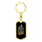 Single Track Cycling Keychain Stainless Steel or 18k Gold Dog Tag Keyring-Express Your Love Gifts