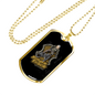 Single Track Cycling Necklace Stainless Steel or 18k Gold Dog Tag 24"-Express Your Love Gifts