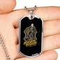 Single Track Cycling Necklace Stainless Steel or 18k Gold Dog Tag 24"-Express Your Love Gifts