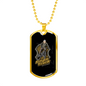 Single Track Cycling Necklace Stainless Steel or 18k Gold Dog Tag 24"-Express Your Love Gifts