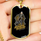 Single Track Cycling Necklace Stainless Steel or 18k Gold Dog Tag 24"-Express Your Love Gifts