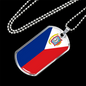 Sint Maarten Flag Necklace Stainless Steel or 18k Gold Dog Tag 24" Chain-Express Your Love Gifts