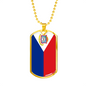 Sint Maarten Flag Necklace Stainless Steel or 18k Gold Dog Tag 24" Chain-Express Your Love Gifts