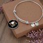 Sip Coffee And Pet Cat Bracelet Stainless Steel or 18k Gold Circle Bangle-Express Your Love Gifts